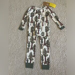 Angel Dear Brown & Green Redwoods Pajamas Size 5